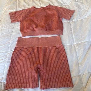 Pink Workout Set (never worn) size medium